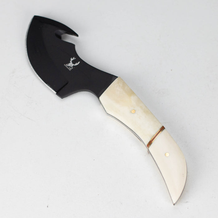 TheBoneEdge | 8.5" Skinner Stainless Steel Full tang Hunting Knife with Leather Sheath [9044]