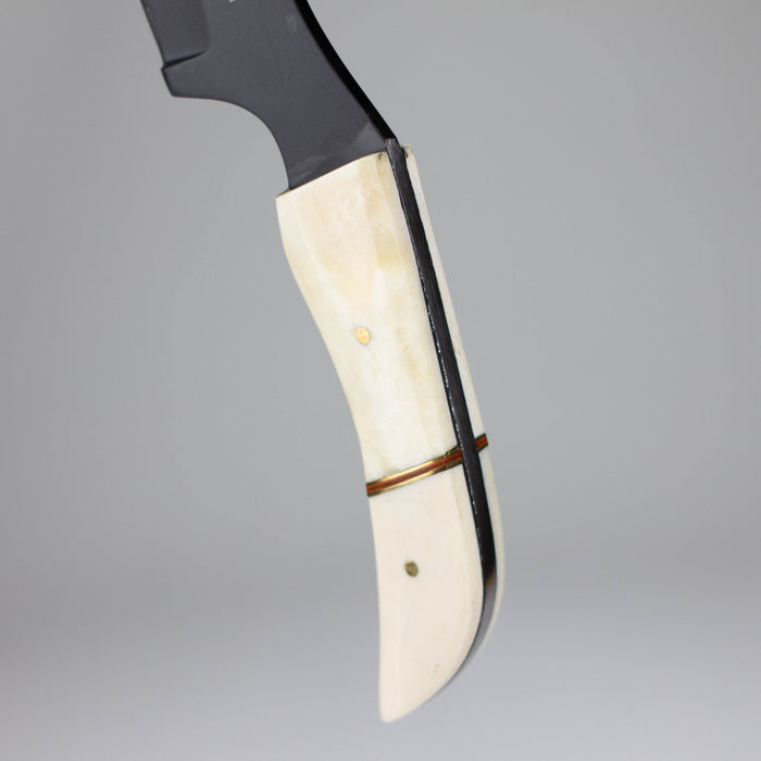 TheBoneEdge | 8.5" Skinner Stainless Steel Full tang Hunting Knife with Leather Sheath [9044]