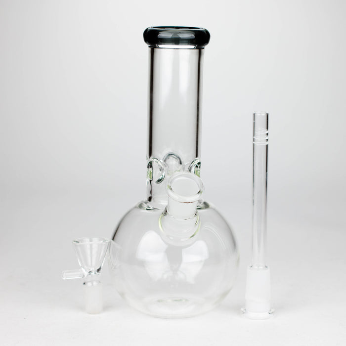 9" Round base glass bong