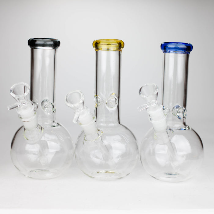 9" Round base glass bong