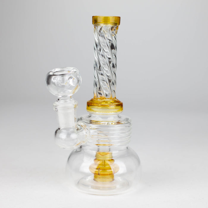 6" Swirl glass bong with water diffuser