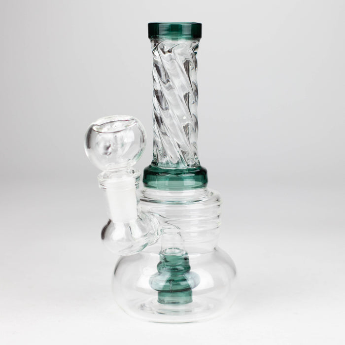 6" Swirl glass bong with water diffuser