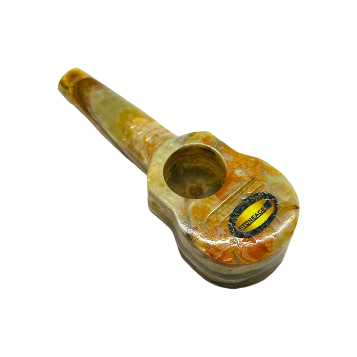 StoneAge | 4" Handmade Jumbo Tobacco Smoking Pipes - Model: Guitar, Includes Display Box - Pack of 6