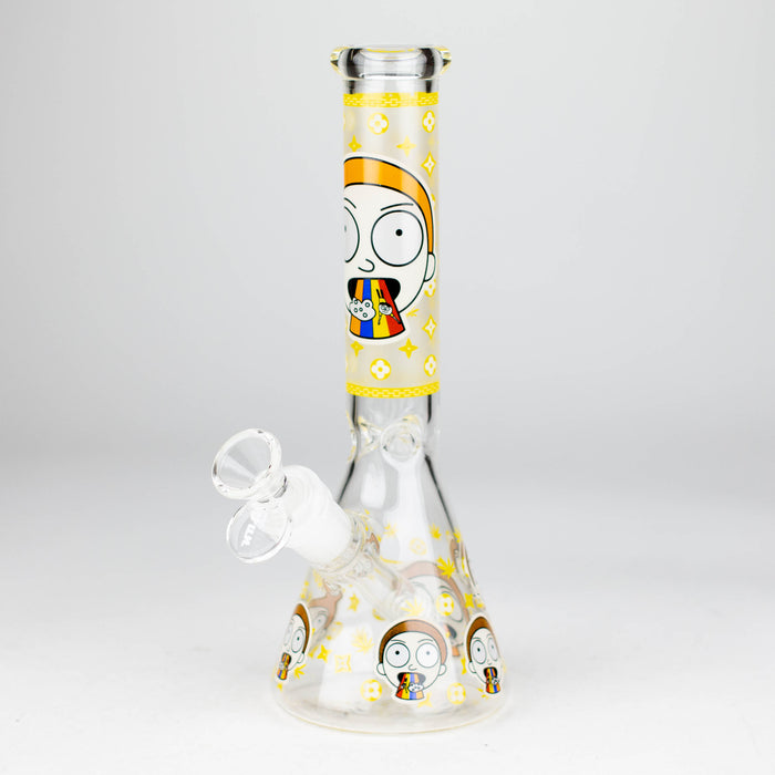 9"  Glow In The Dark 4mm glass bong [S60]