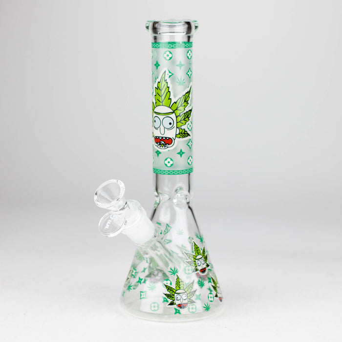 9"  Glow In The Dark 4mm glass bong [S60]