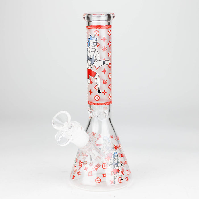 9"  Glow In The Dark 4mm glass bong [S60]