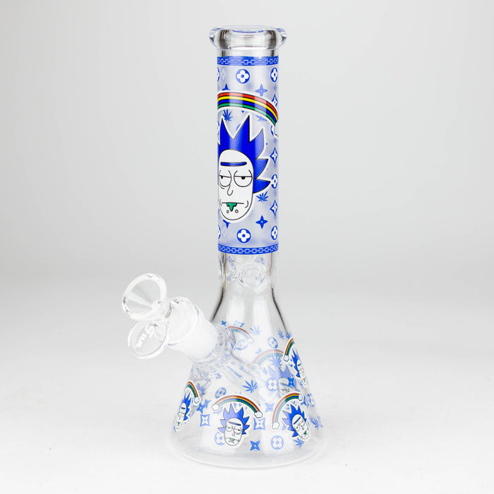 9"  Glow In The Dark 4mm glass bong [S60]