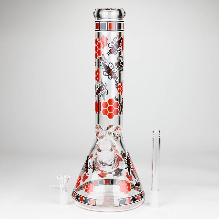 14" 7mm Honey Design Beaker