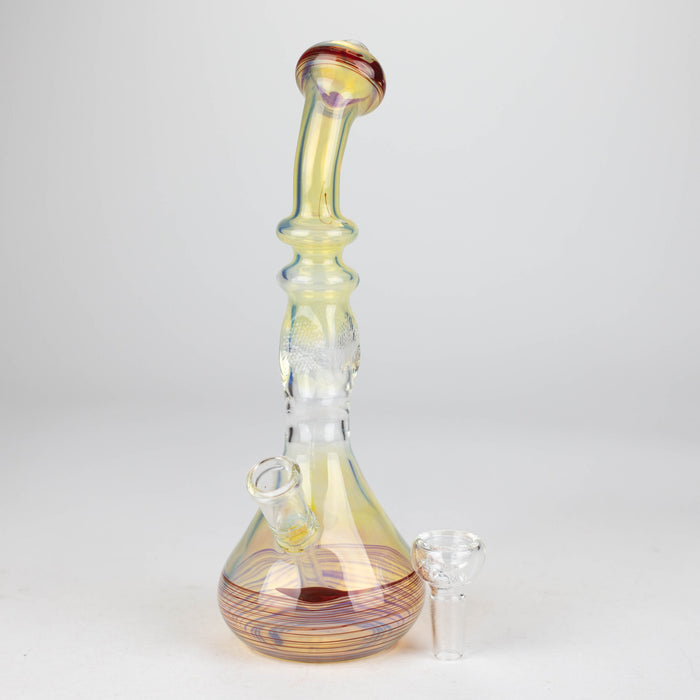 8" Glod fumed glass pipe