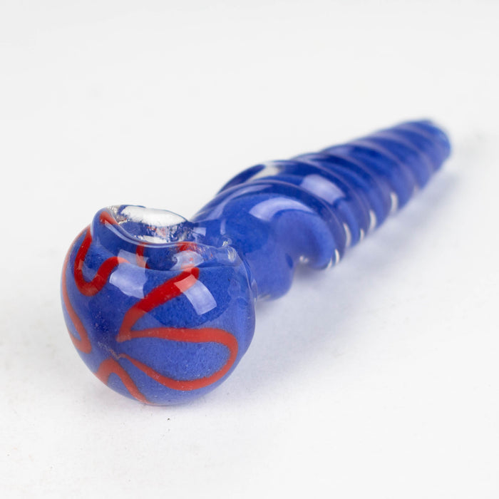 4" Twist glass hand pipe pack of 2