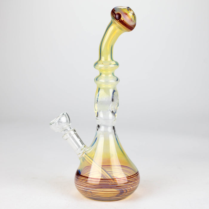 8" Glod fumed glass pipe