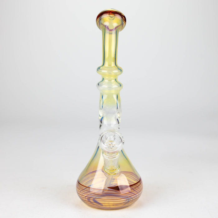 8" Glod fumed glass pipe