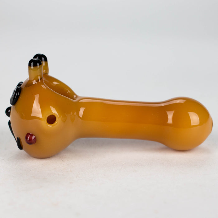 4" Cat design thick glass pipe [XTR1034]