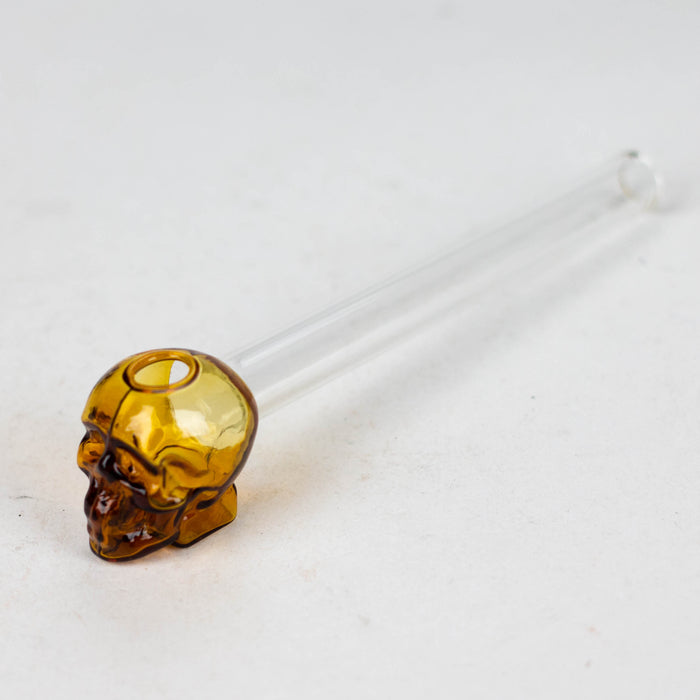 5.5" GLASS Skull oil burnerpipe [AC238-S]