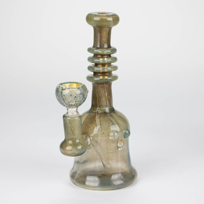 8" marble design multi color glass water bong