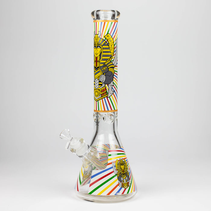 16" Glow in the dark 9mm glass water bong [GBT2301]