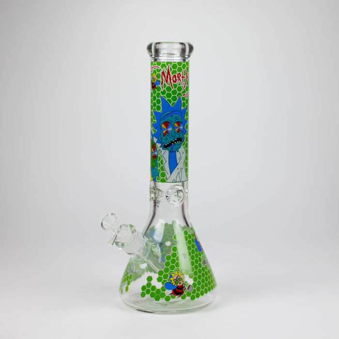 14" RM Cartoon 9mm glass water bong [GBT2118]