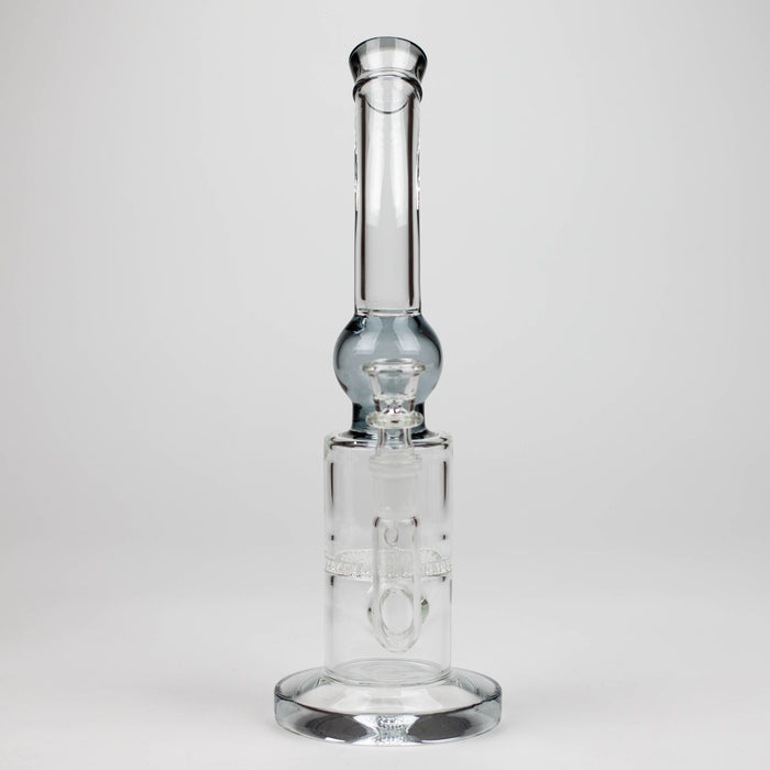 11" Color accented glass bong with honeycomb diffuser