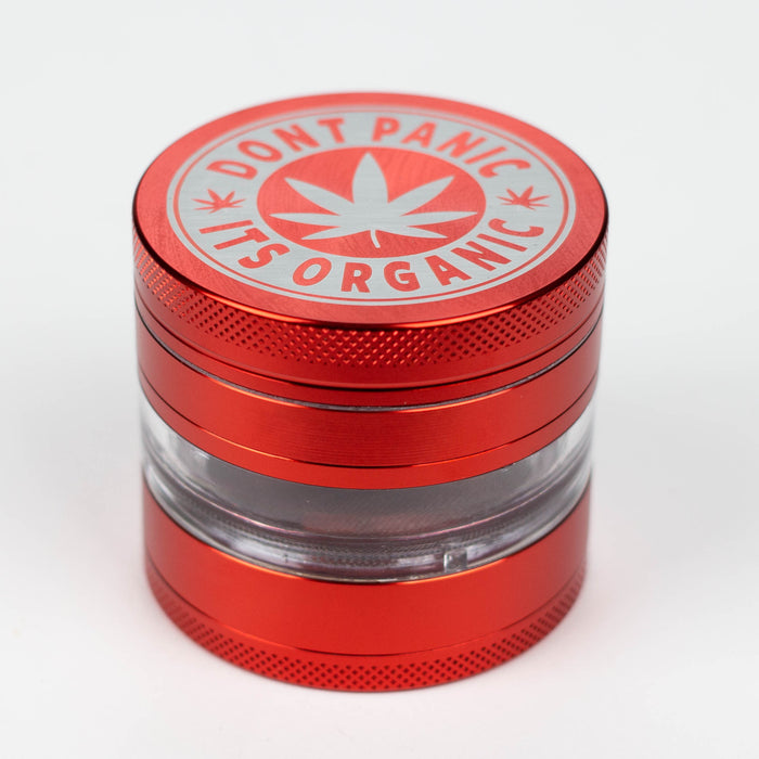 Heavy Duty Large "Don't Panic It's Organic" 4 Parts Weed Grinder Engraved in Canada Design #2