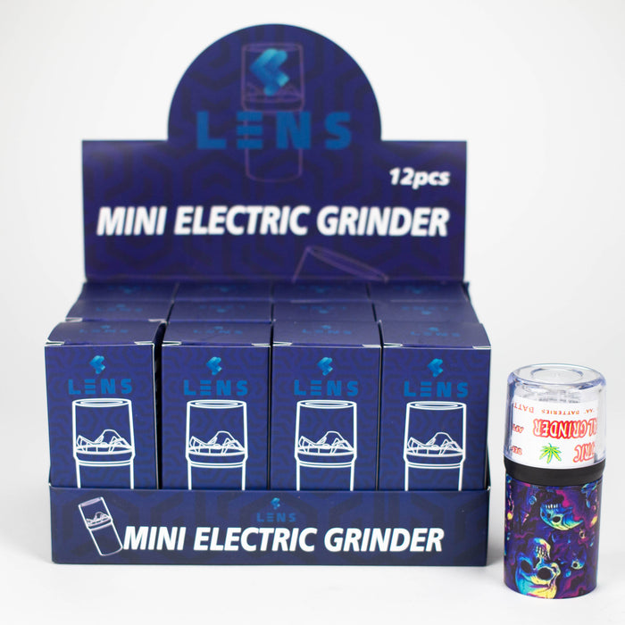 Lens | Electric Metal Grinder with Sugar Skull Design Assorted Box of 12