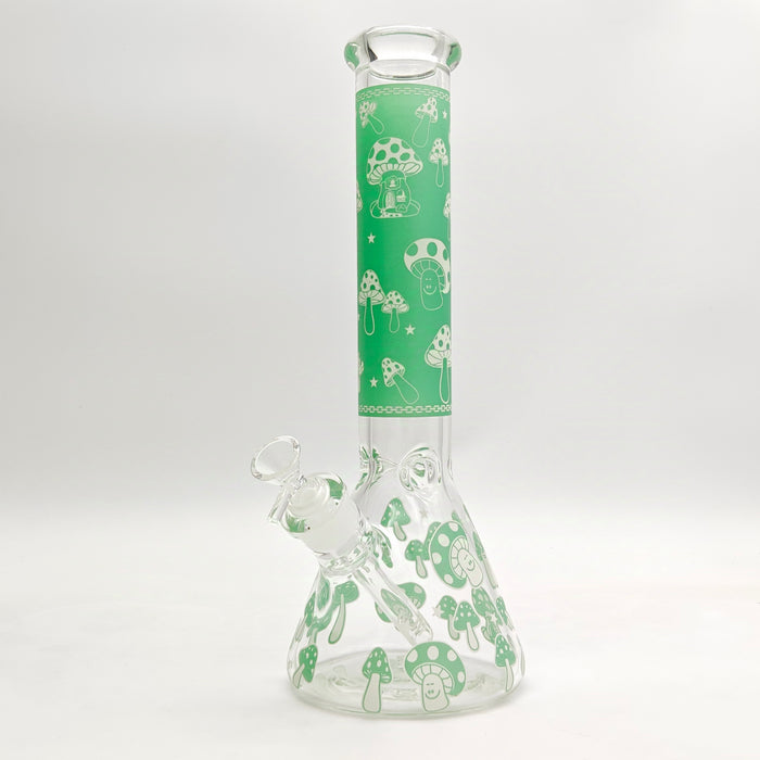 14" 7mm Mushroom Glow in the dark Bong_2