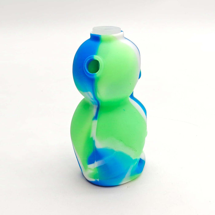 6" Double Skull Silicone Water Pipe