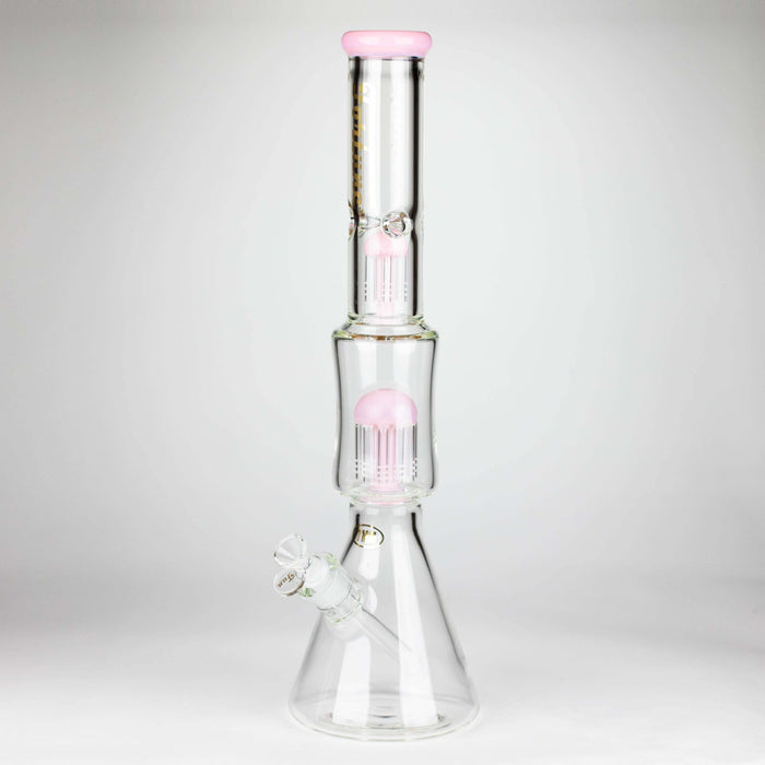 Fortune | 18" Double Tree Perc Beaker Bong Assorted Colour