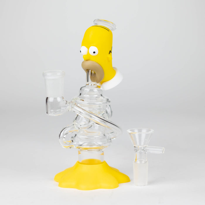 6.3" Cartoon Character Functional Glass Water Pipe