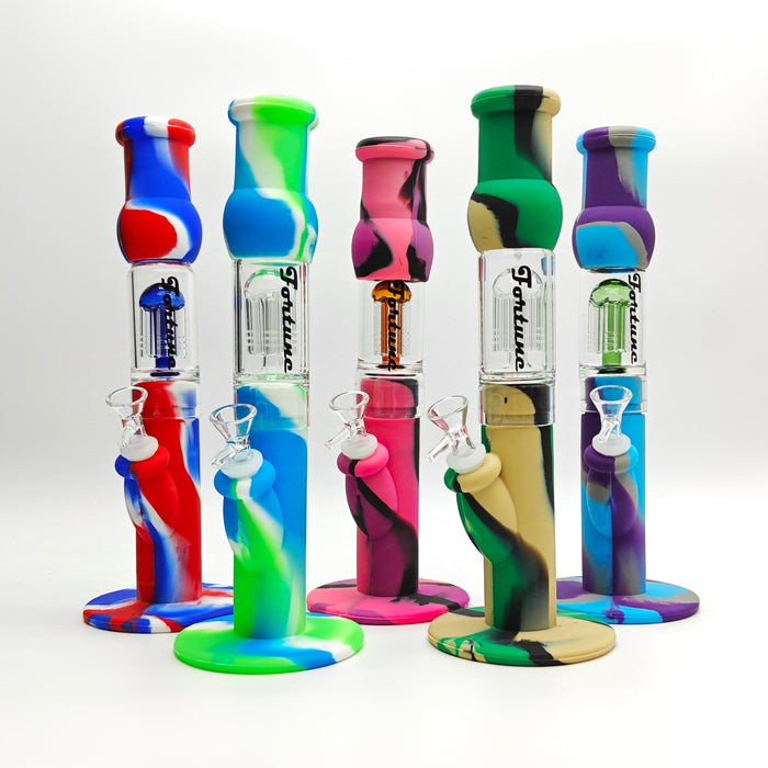 Fortune | 10" Silicone Tree Perc Waterpipe_0