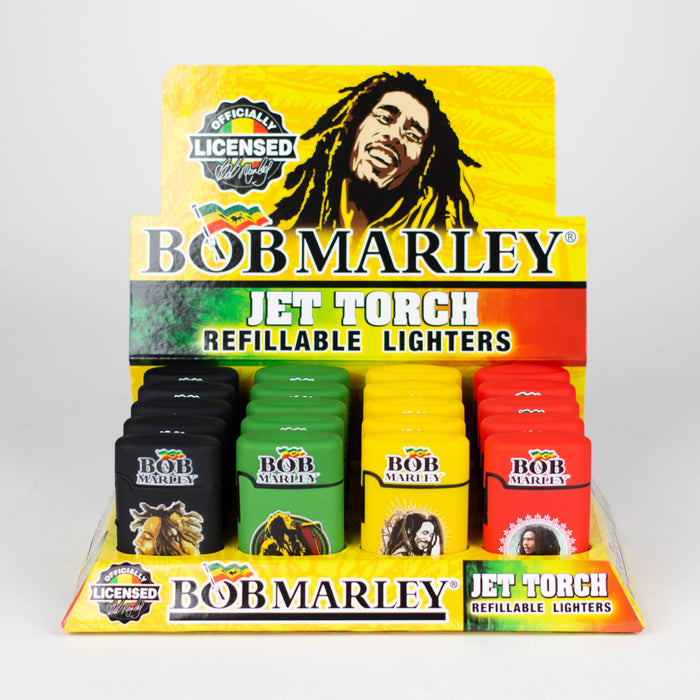 StriKo | Bob Marley single flame Refillable Torch lighter Display of 20