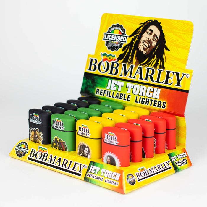 StriKo | Bob Marley single flame Refillable Torch lighter Display of 20