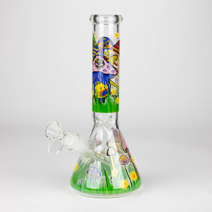 10" Glass Bong With The Nature Design