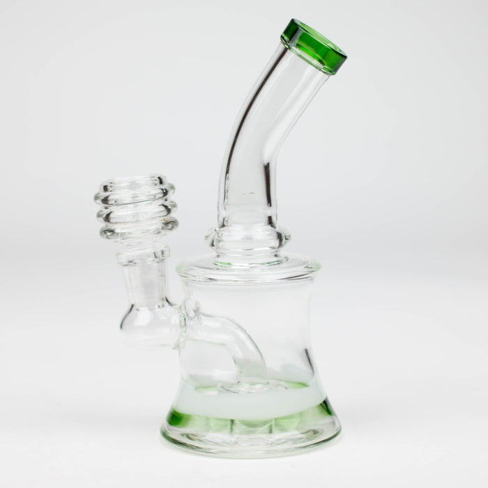 6.5" bent neck glass bong with diffuser