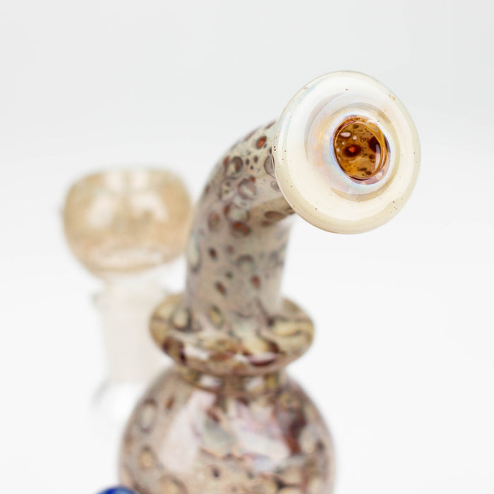 8" Marble with eye glass bong