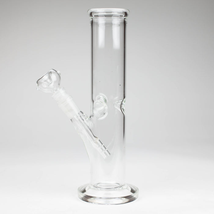 10" Straight tube glass water bong