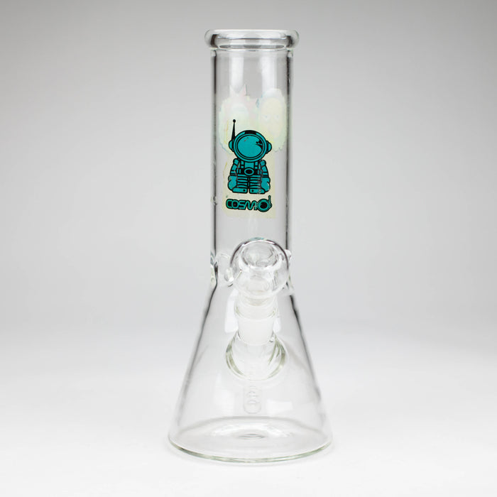 10" clear beaker glass water bong