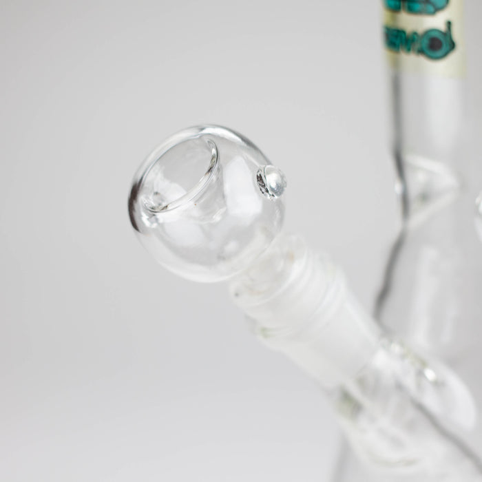 10" clear beaker glass water bong