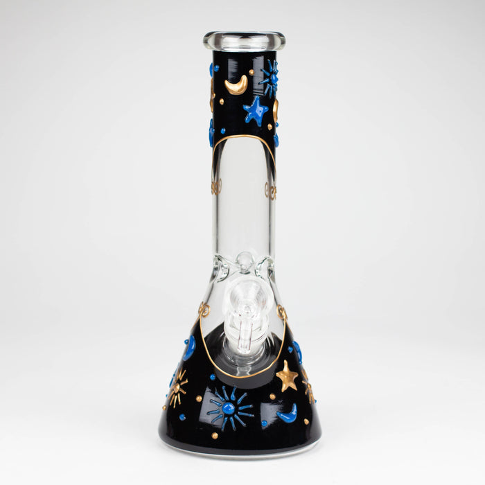 10" 3D Glass Bong With The Sky Design