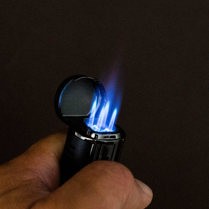 Scorch Torch | 3.5″ Quadro flame Easy Held with Cigar punch [61574-1]