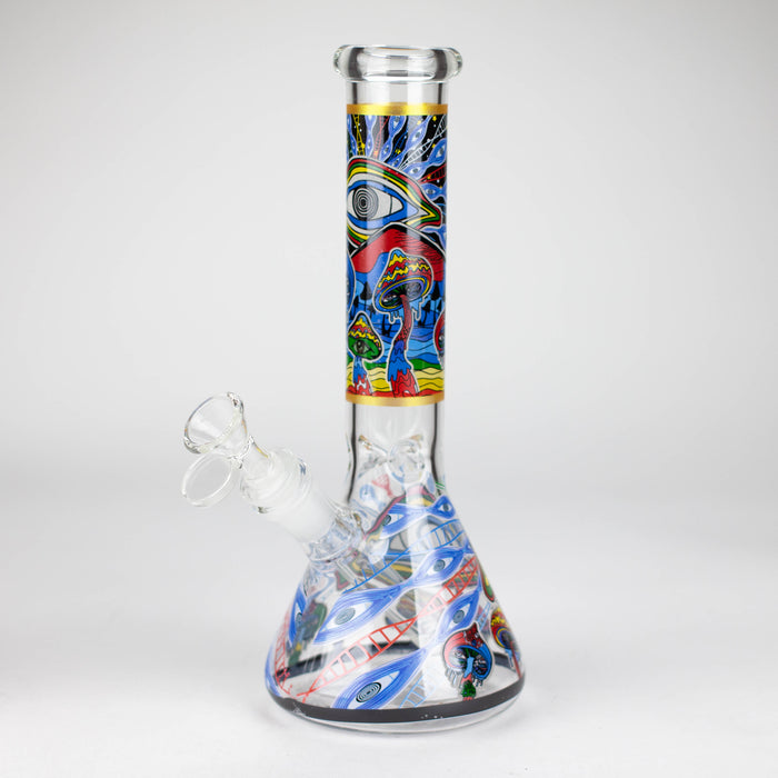 10" Glass Bong With Eye Design