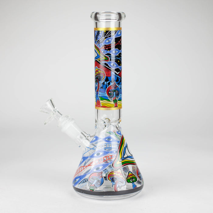 10" Glass Bong With Eye Design