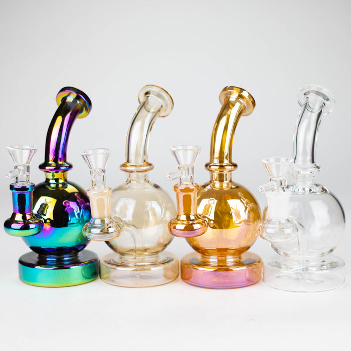 7" Solid Color Electroplate Glass Bong