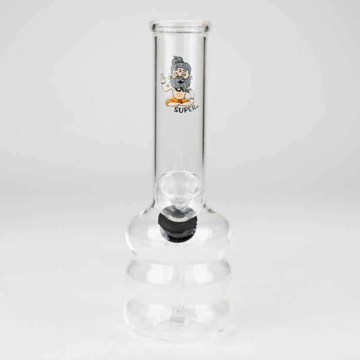 6" Clear Glass water pipe-Sticker