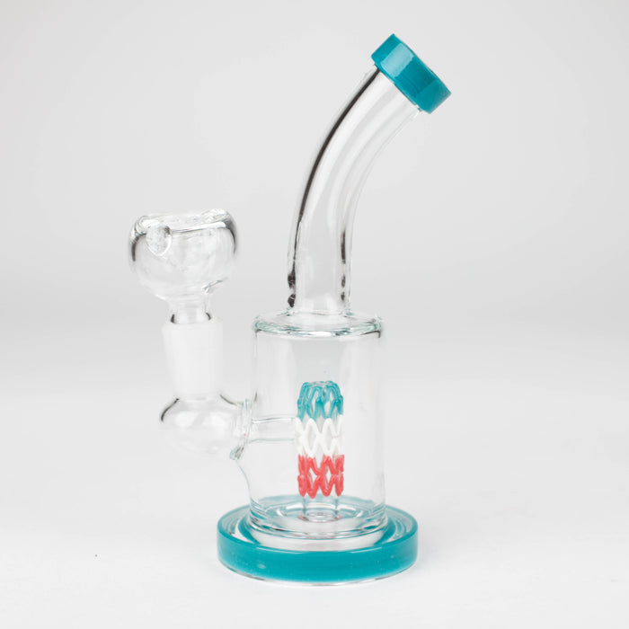 6" bent neck glass bong with diffuser-Assorted