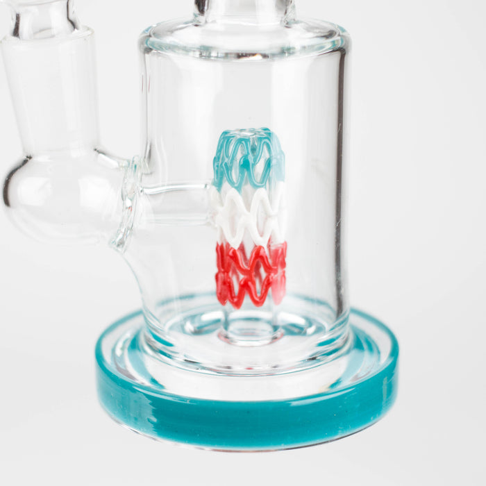 6" bent neck glass bong with diffuser-Assorted