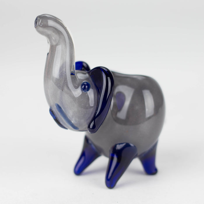 4.5” Assorted elephant Soft glass hand pipe Jar of 8