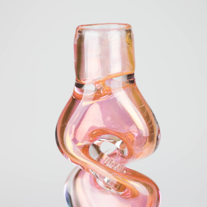 2.5" Pink Gold fumed Glass Twist Pipe Pack of 4