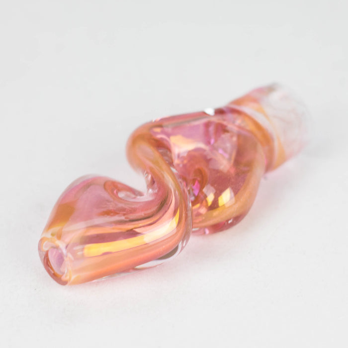 2.5" Pink Gold fumed Glass Twist Pipe Pack of 4