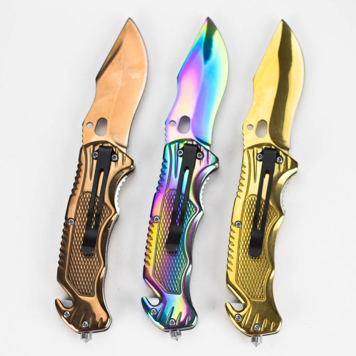 Metallic Elegance Foldable Pocket Knife