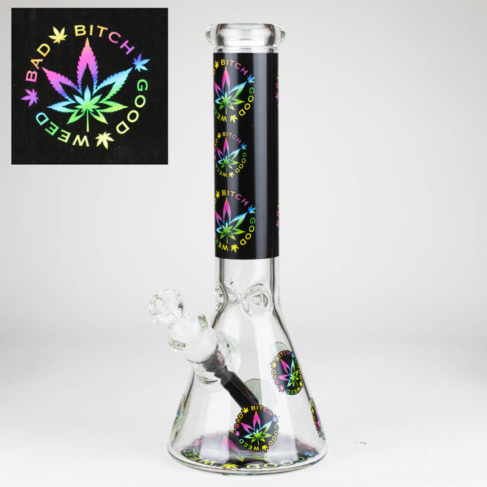 14″ Design Exclusive License Glass 7mm Bong Beaker Bong-Box of 6 [C1559-COMBO A]